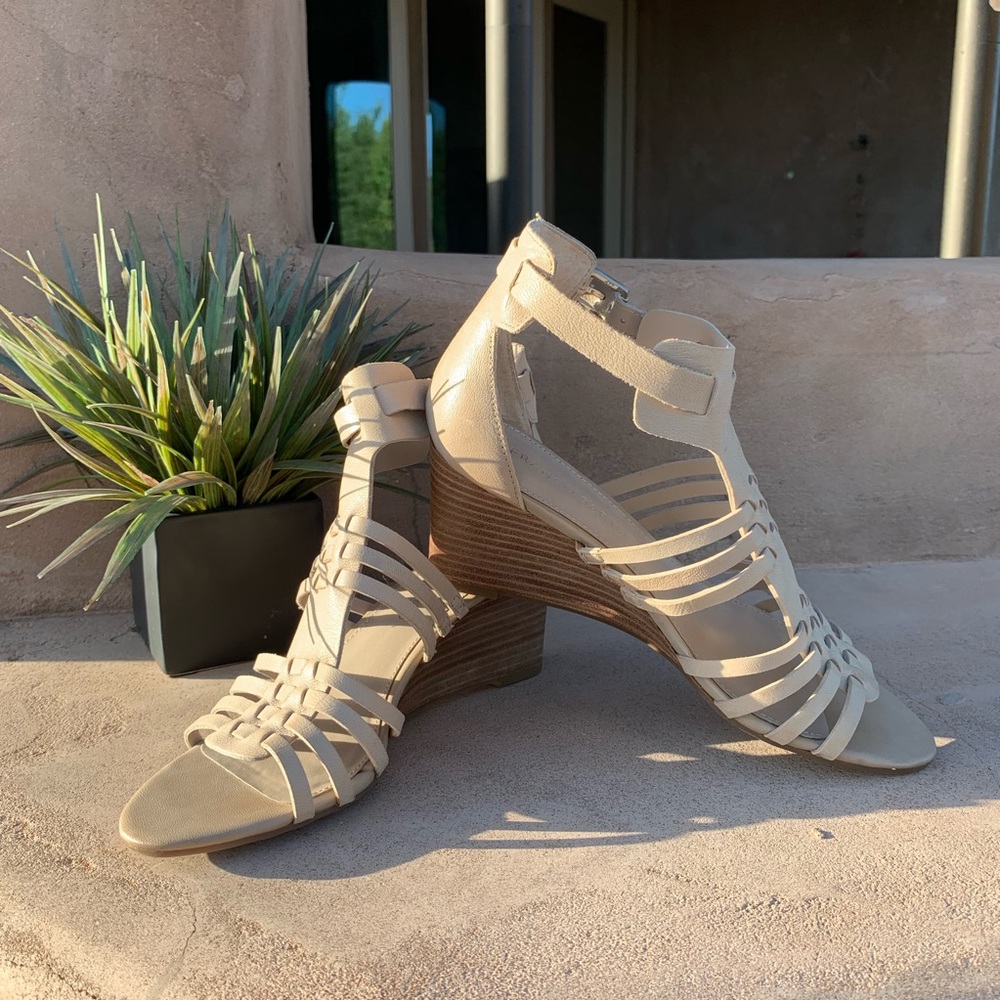 Franco Sarto leather wedge sandals!